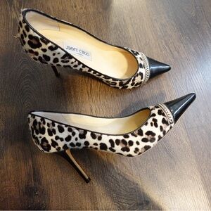 Jimmy Choo Leopard Print Stiletto Heels